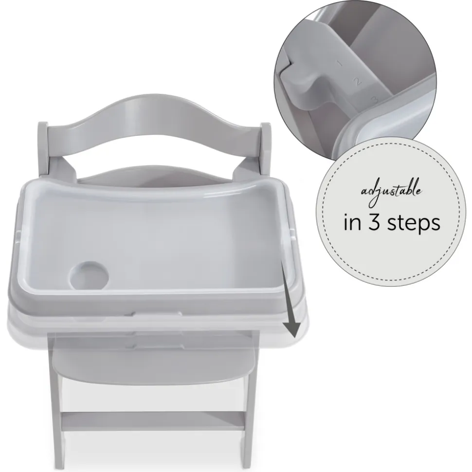 Tablette pour chaise haute alpha gris