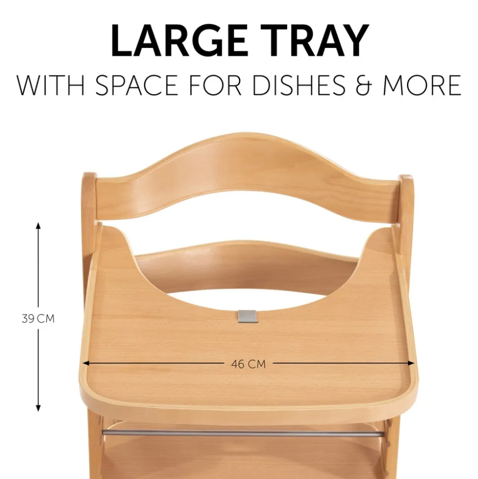 Tablette pour chaise haute alpha bois naturel