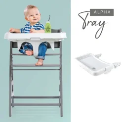 Tablette pour chaise haute alpha blanche