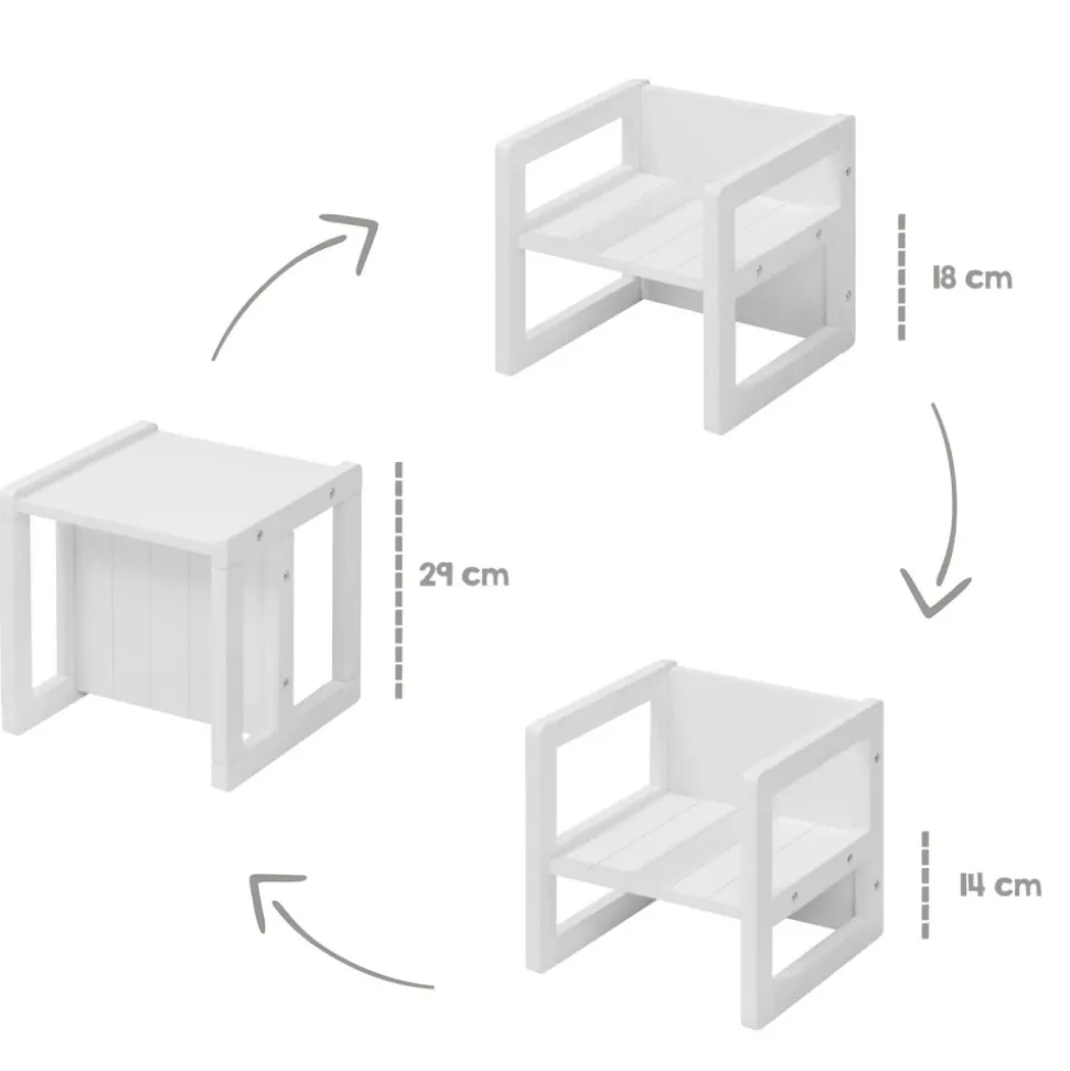 Tabouret enfant blanc