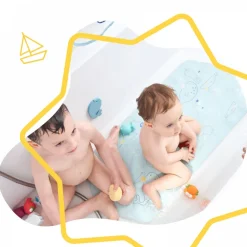 Tapis de bain bébé xxl bleu