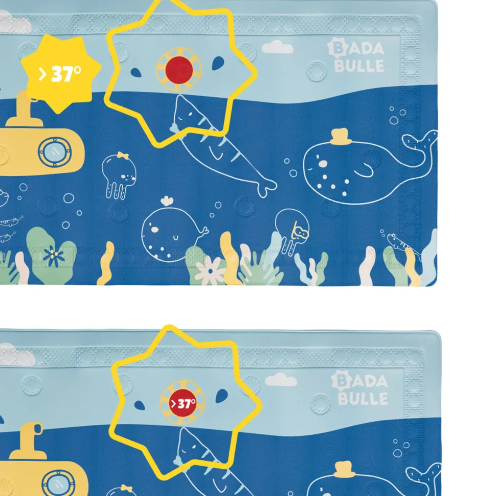 Tapis de bain témoin de température
