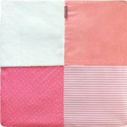 Tapis de chambre tapidou mosaïque corail blanc