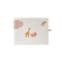 Tapis de jeu et de parc en veloudoux écru 75 x 95 cm popsie gigi et louli