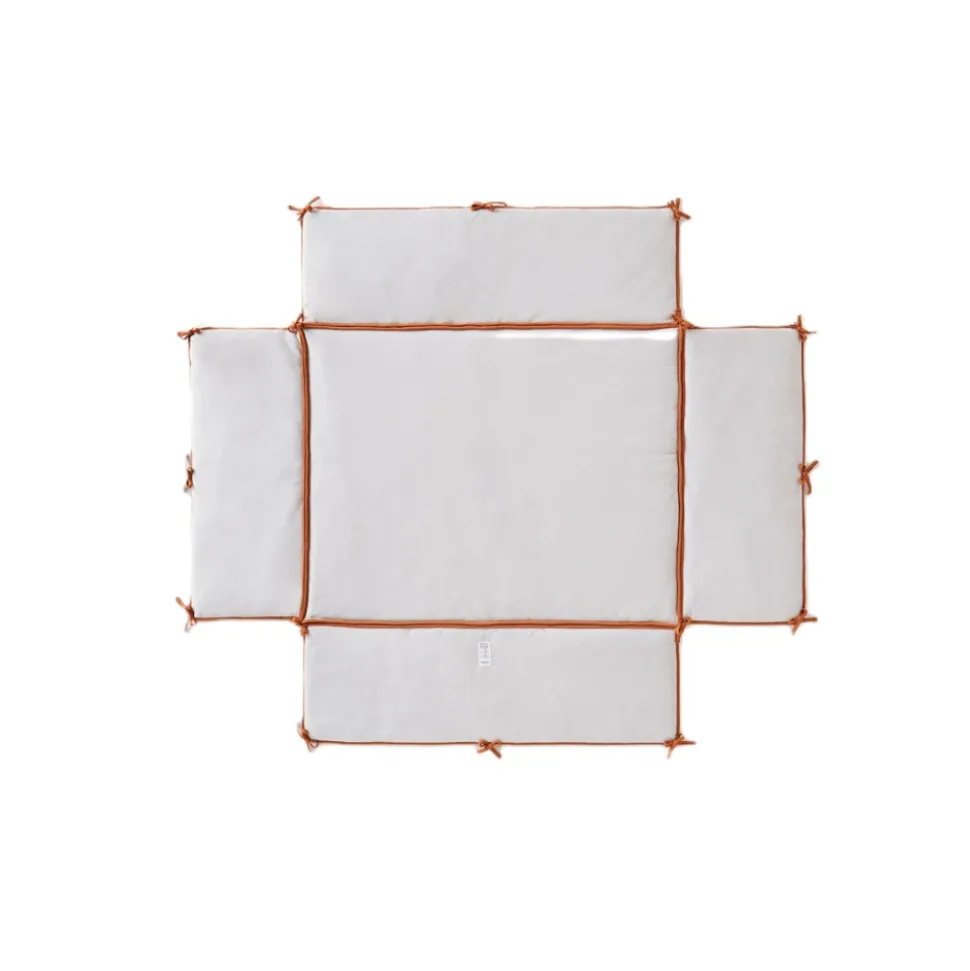 Tapis de parc avec bords en veloudoux 75 x 95cm babou&kendi écru