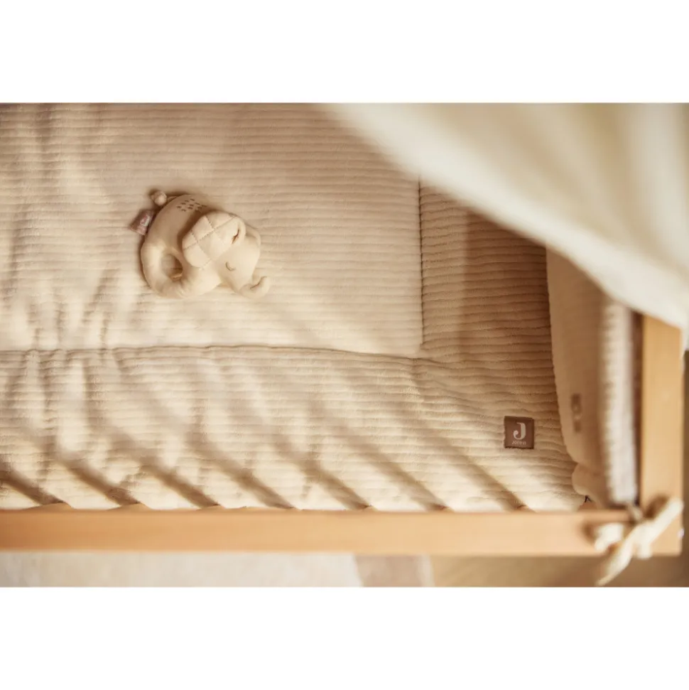 Tapis de parc bébé 100 x 100 cm cloudy rib oatmeal
