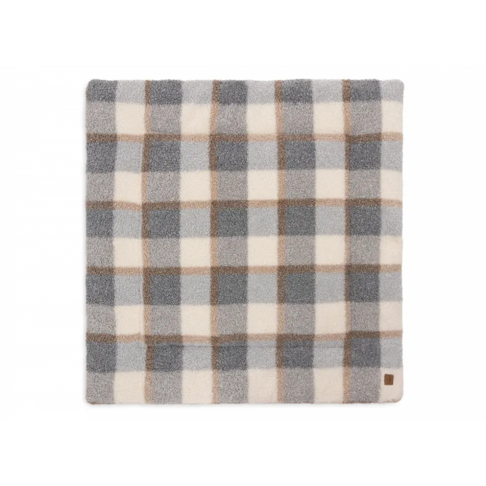 Tapis de parc 100 x 100 cm bouclette carreaux