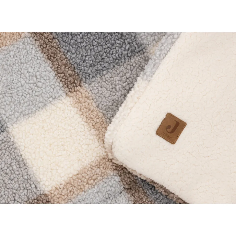 Tapis de parc 100 x 100 cm bouclette carreaux