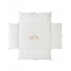Tapis de parc 75x95cm en veloudoux bali, moka & snow