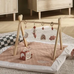 Tapis de parc 100x100cm petit coeur