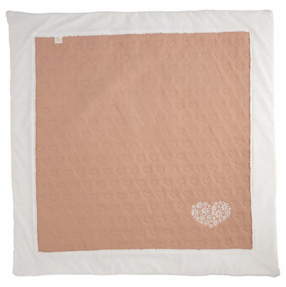 Tapis de parc 100x100cm petit coeur