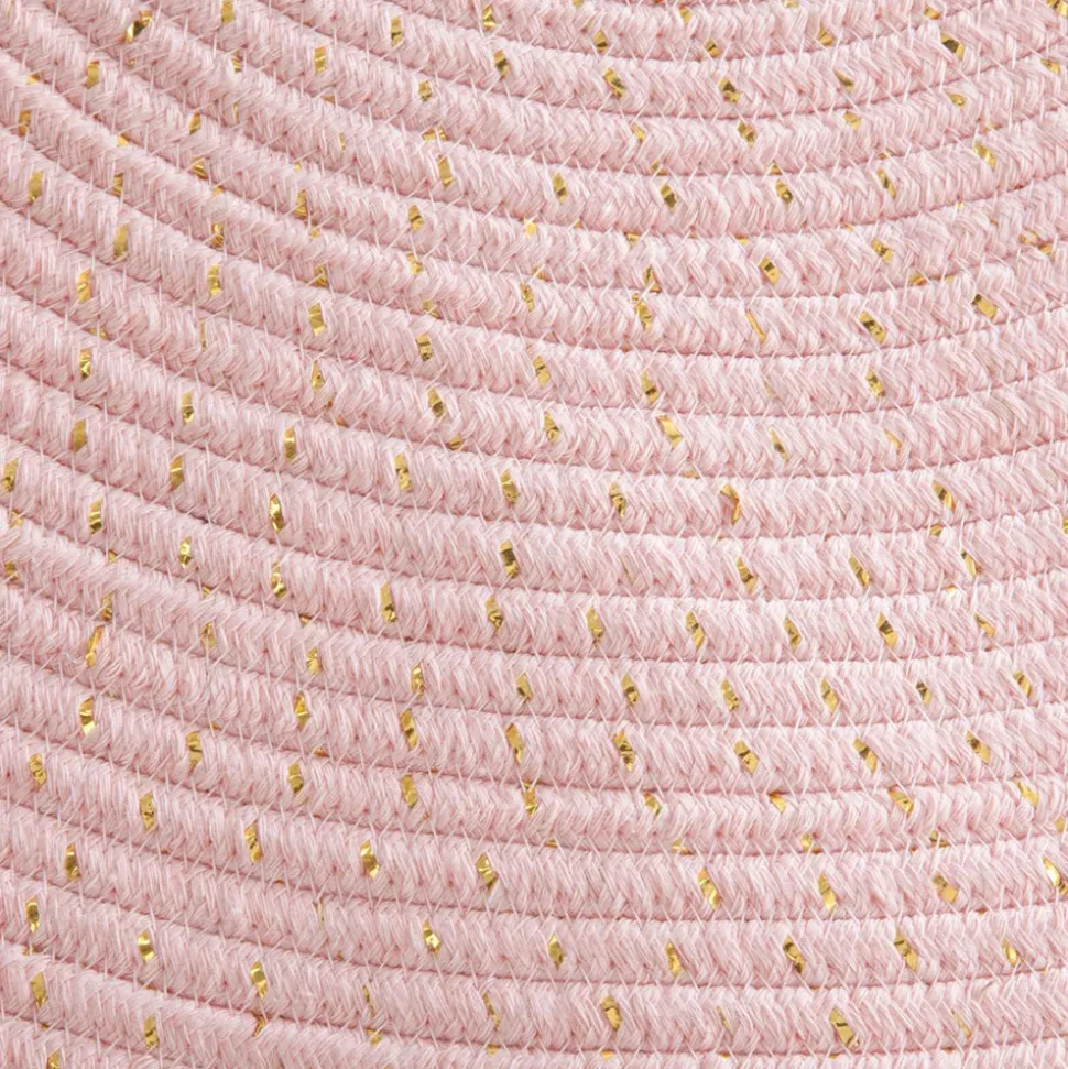 Tapis enfant rond ø90 cm lulu rose à franges