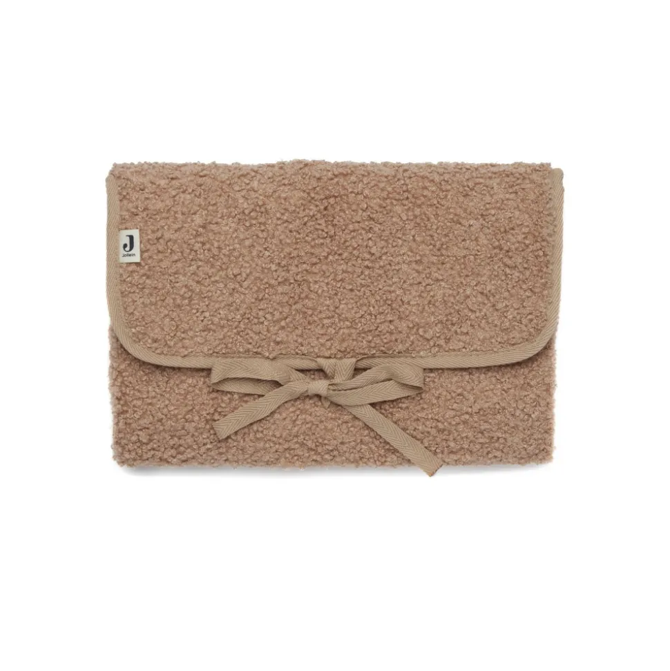 Tapis à langer nomade bouclette biscuit