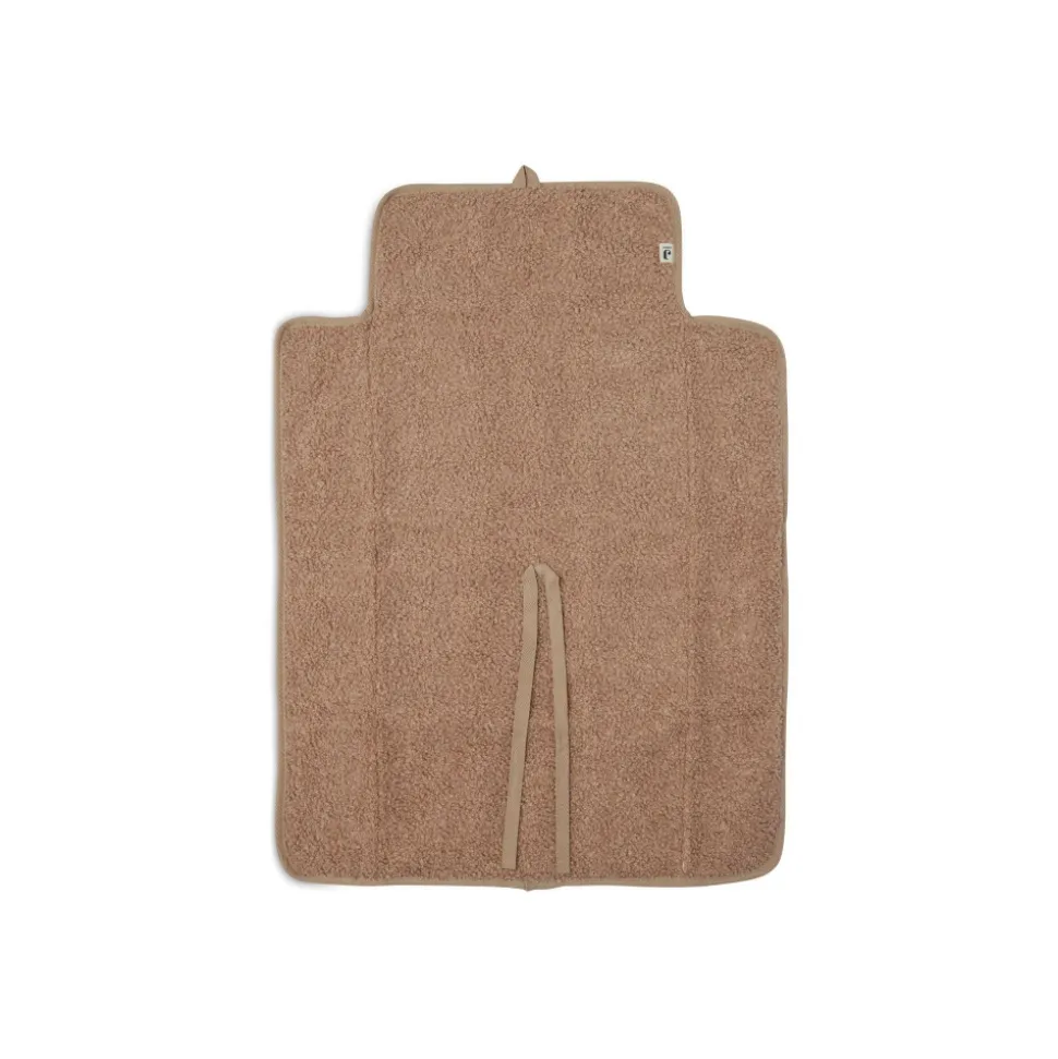 Tapis à langer nomade bouclette biscuit