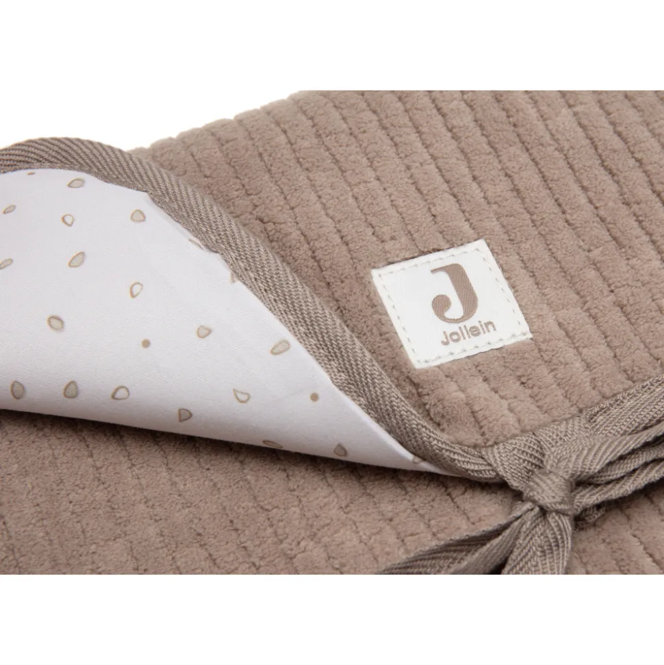 Tapis à langer nomade cloudy rib milky coffee