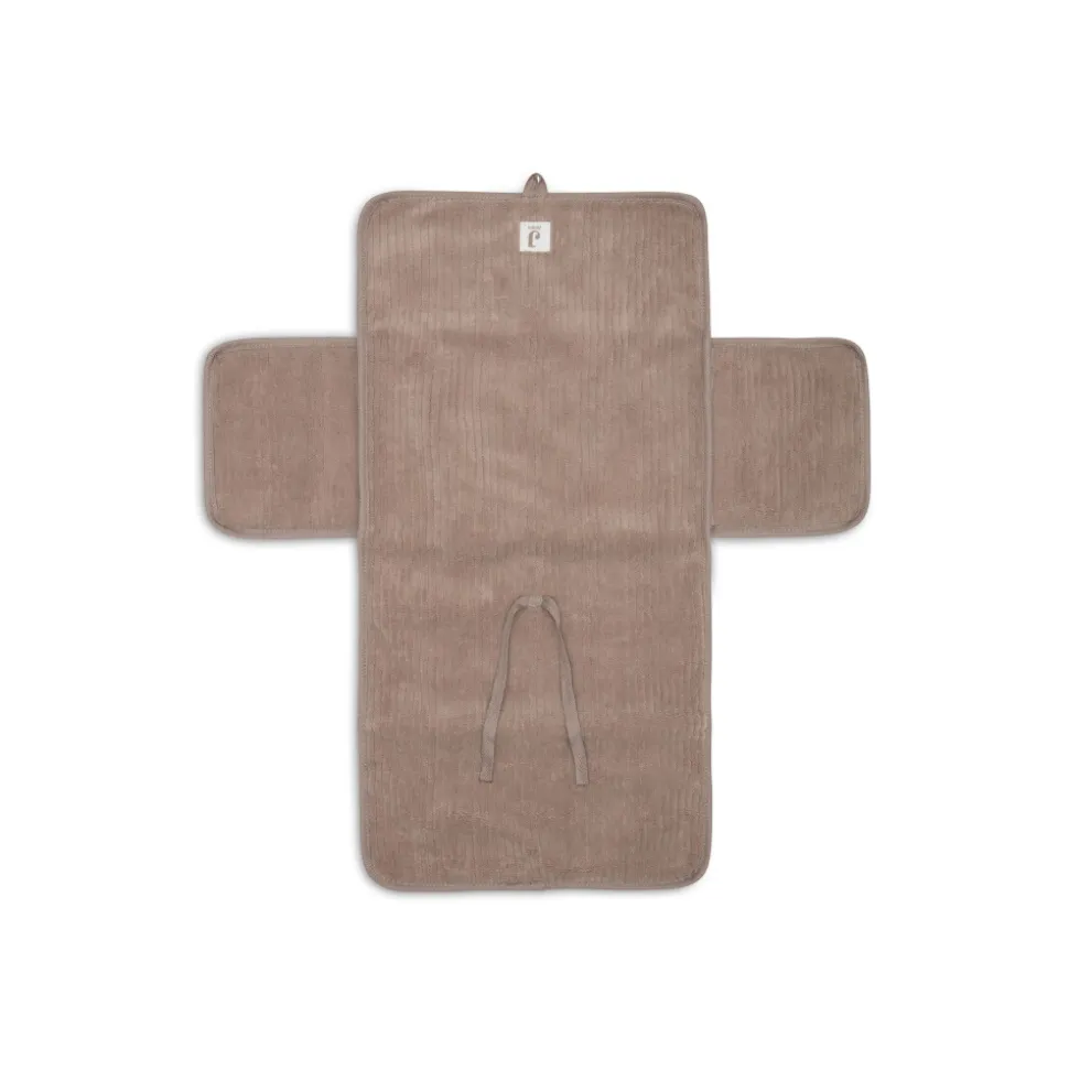Tapis à langer nomade cloudy rib milky coffee