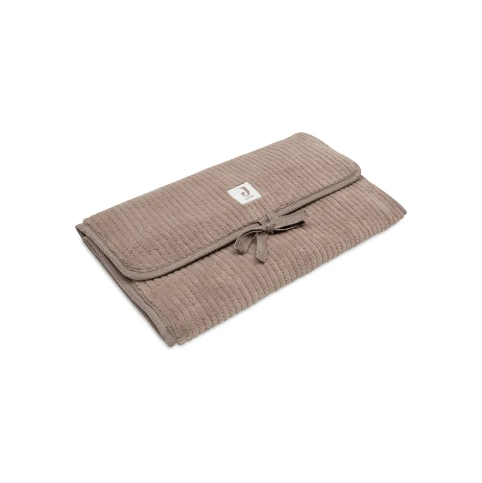 Tapis à langer nomade cloudy rib milky coffee