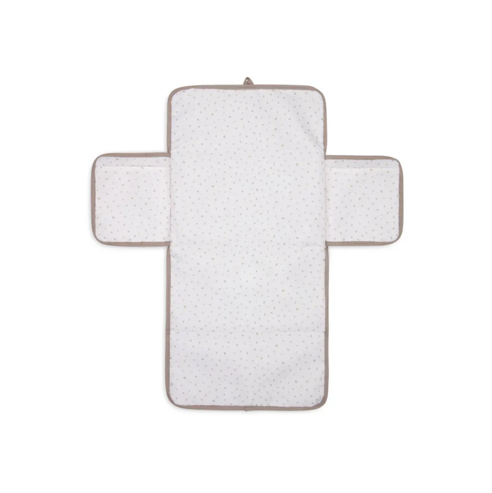 Tapis à langer nomade cloudy rib milky coffee