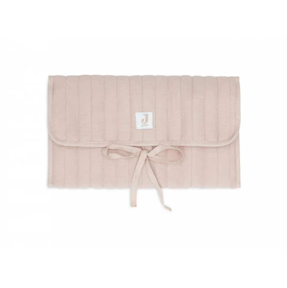 Tapis à langer nomade gaze de coton wild rose