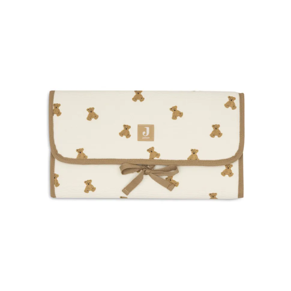 Tapis à langer nomade little waffle mini teddy bear