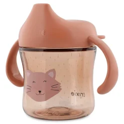 Tasse d'apprentissage avec poignées en silicone - mrs. cat