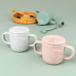 Tasse d'apprentissage peekaboo elphee bleu