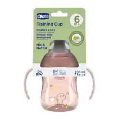 Tasse d'apprentissage rose