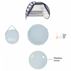 Tente de jeux anti-uv 3-en-1 aquani marinière