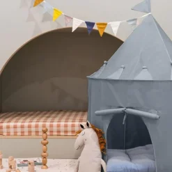 Tente en tissu enfant bleu