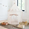 Tente en tissu enfant terrazzo crème
