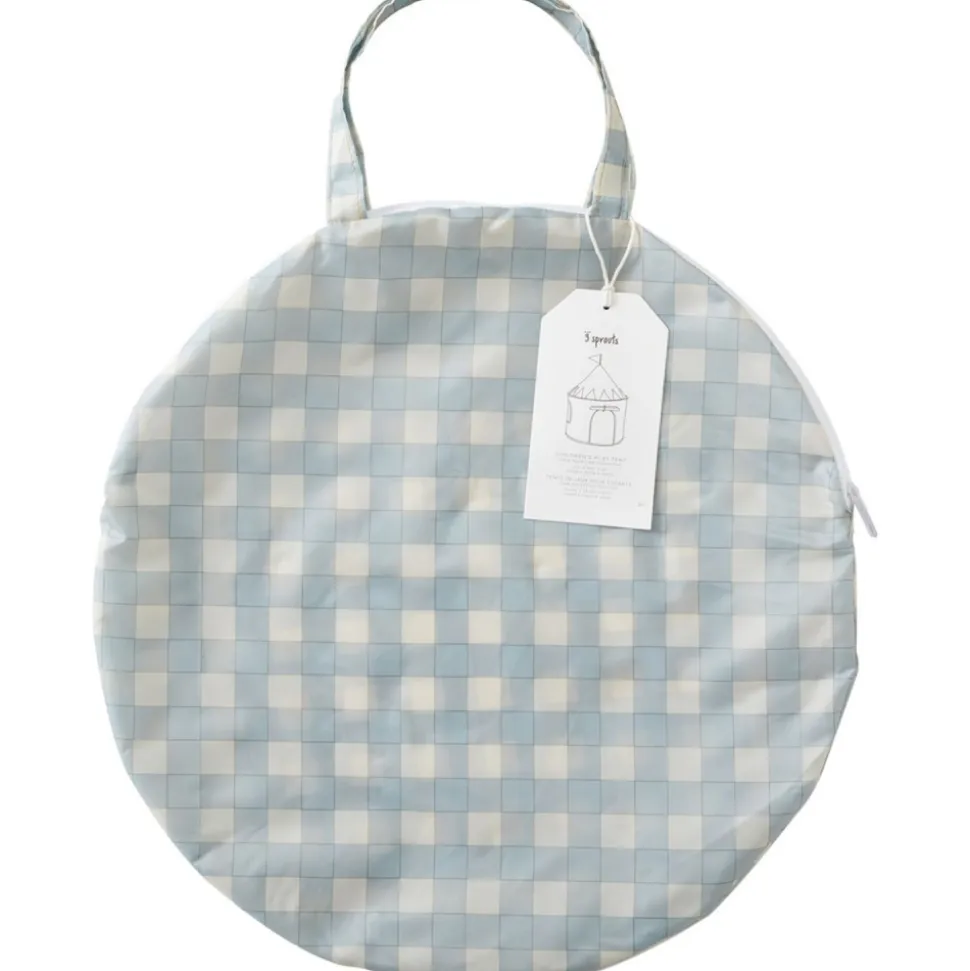 Tente en tissu enfant vichi bleu