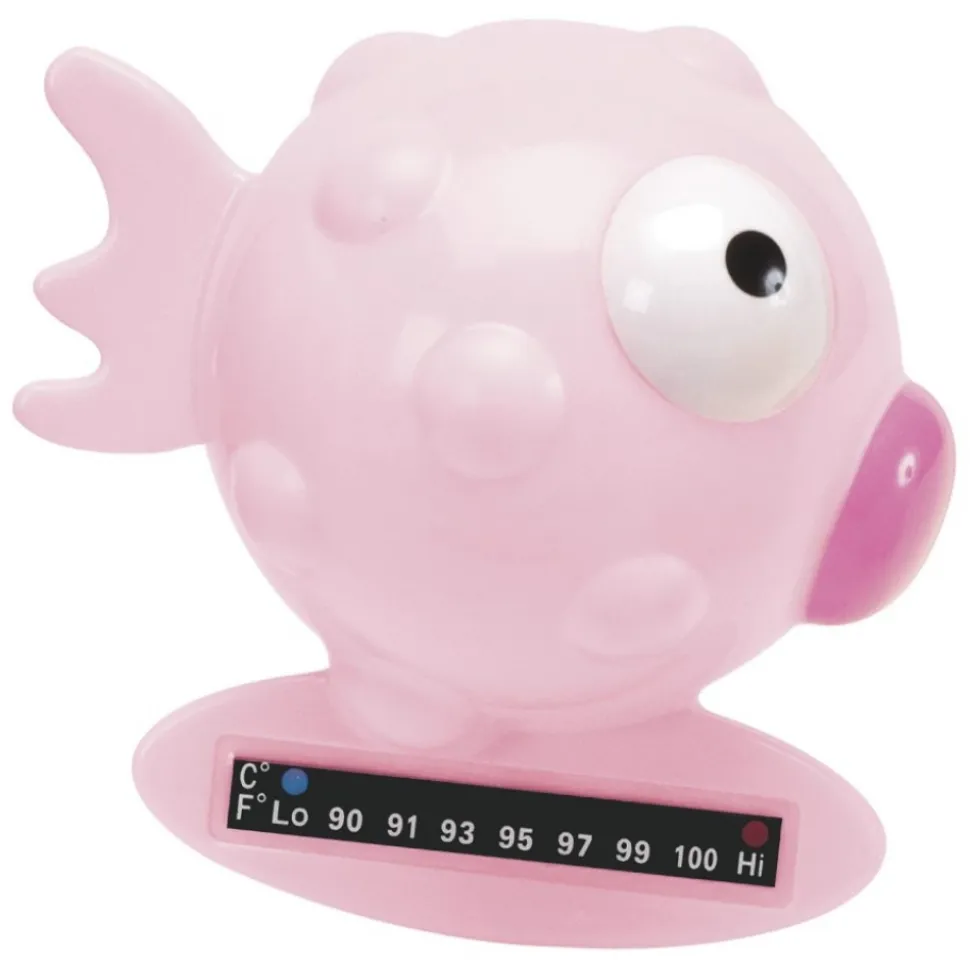 Thermomètre de bain poisson rose