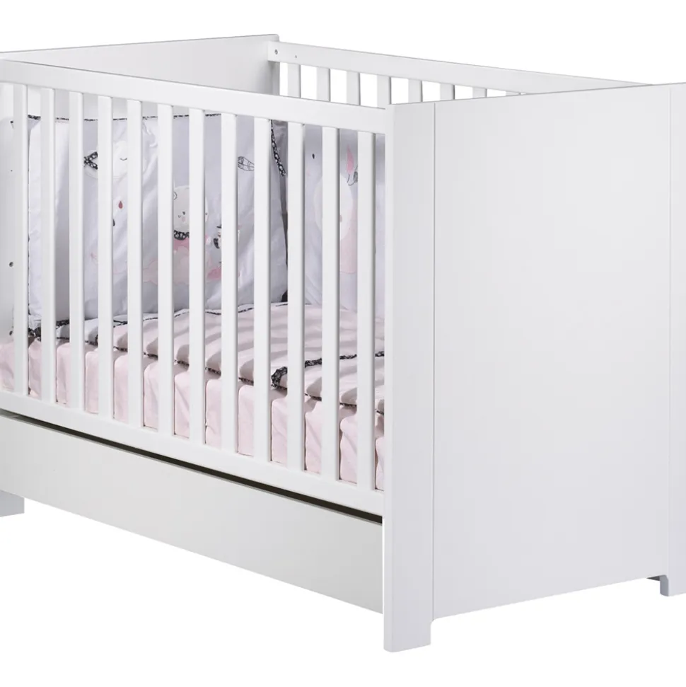 Tiroir pour lit bébé 60x120cm loft blanc