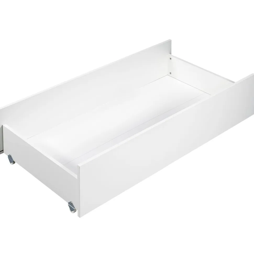 Tiroir pour lit chambre transformable avec roulettes up chêne silex