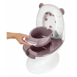 Toilette miniature ours rose