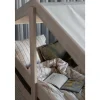 Toit pour lit cabane enfant 90 x 200 cm en tissu cottage butter