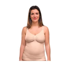 Top d’allaitement gainant seamless eco honey beige taille xl