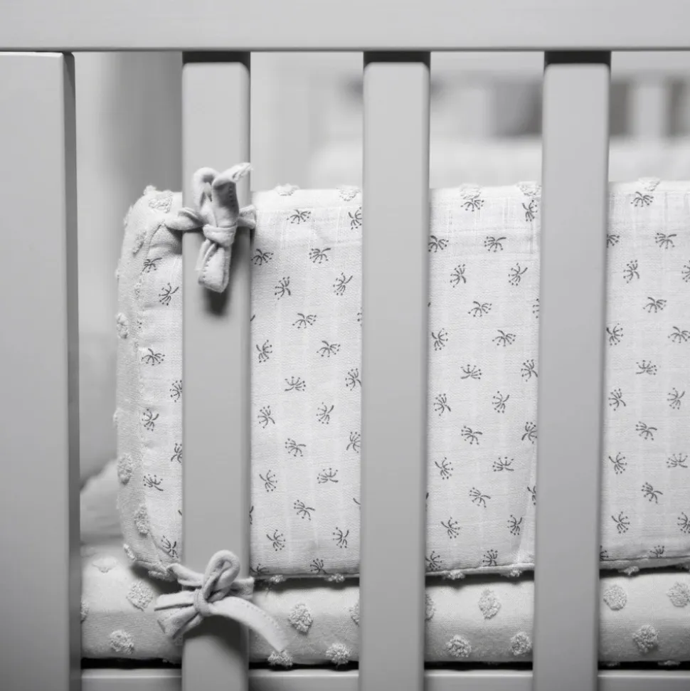 Tour de lit bébé lil planet gris argenté
