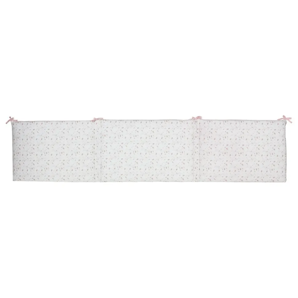 Tour de lit bébé rose et lili coton bio