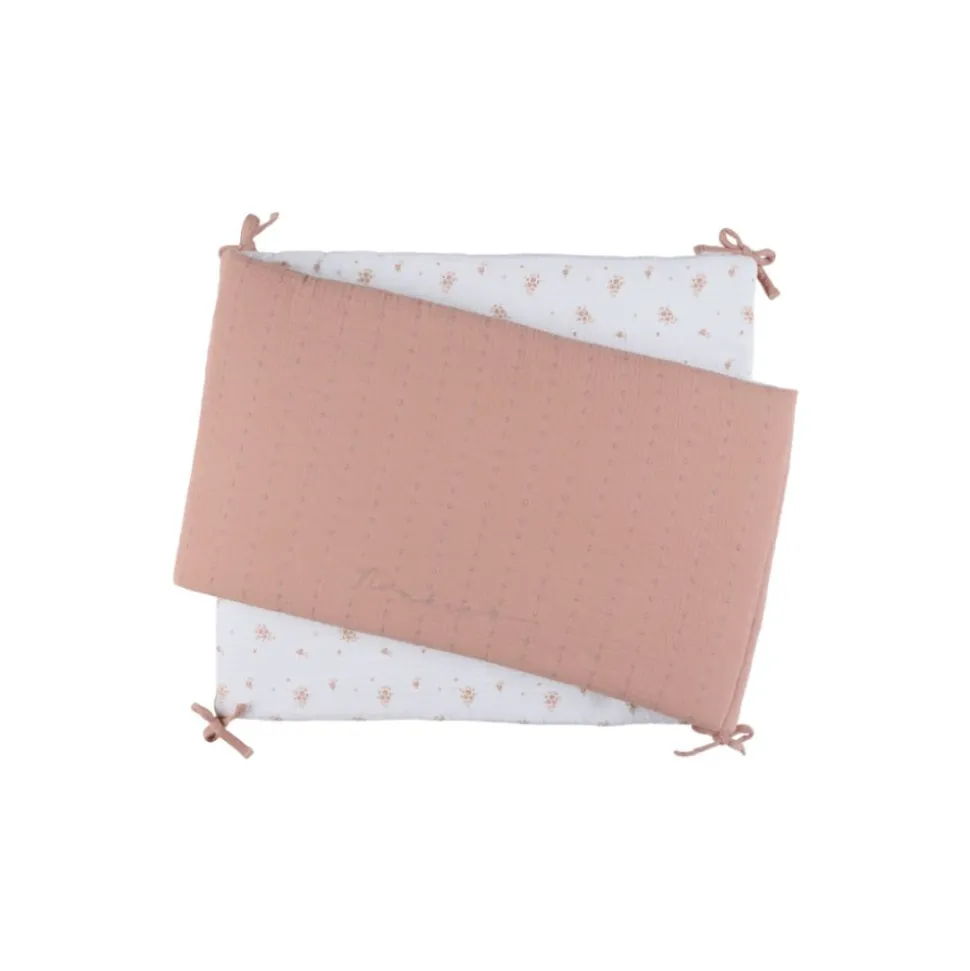 Tour de lit, mousseline bio - fleurs d'antan