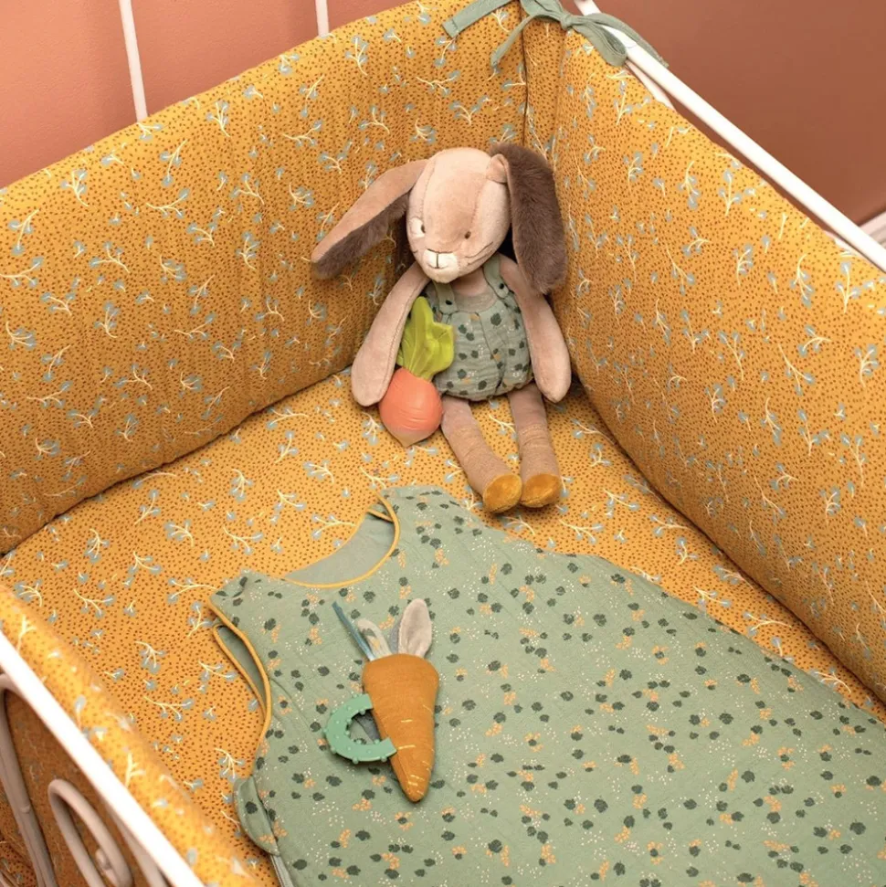 Tour de lit trois petits lapins - ocre
