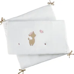 Tour de lit velours blanc fanfan