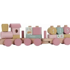 Train à blocs en bois fsc - fairy garden