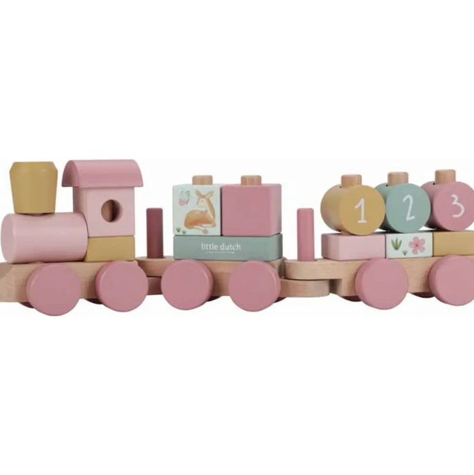 Train à blocs en bois fsc - fairy garden