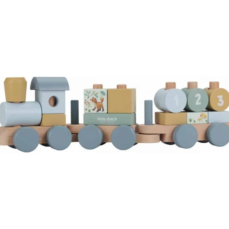 Train à blocs en bois fsc - forest friends