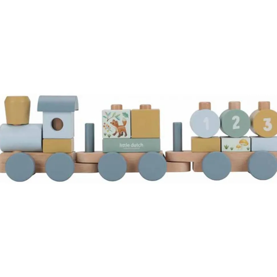 Train à blocs en bois fsc - forest friends