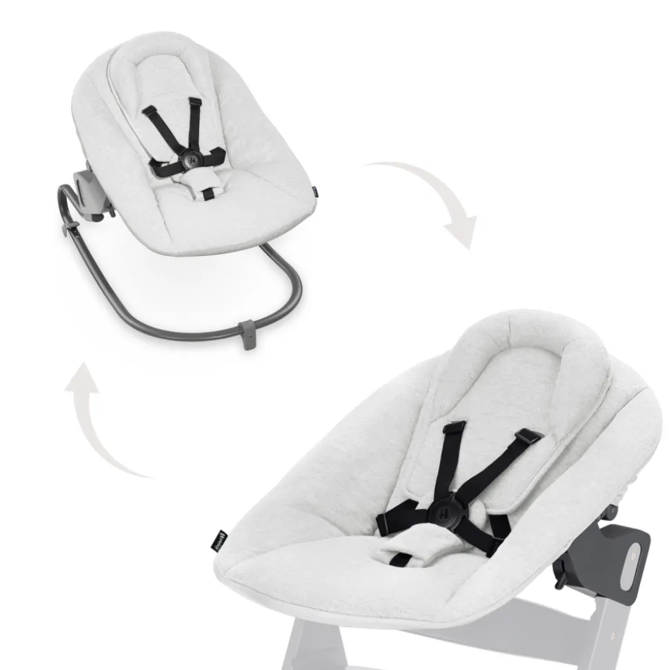 Transat balancelle pour chaise haute alpha+ premium light grey