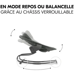 Transat balancelle pour chaise haute alpha+ premium dark grey