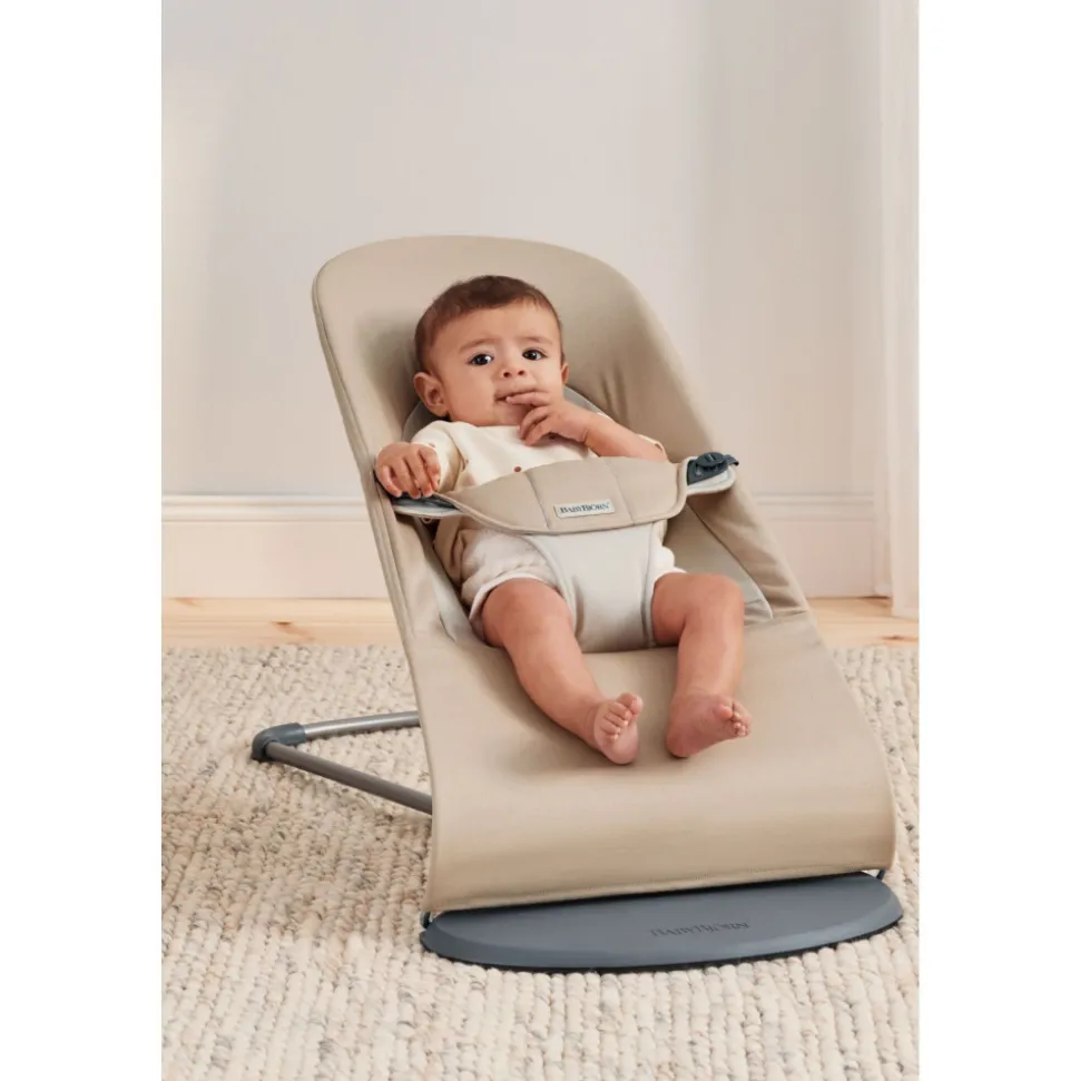 Transat bébé balance coton beige et kaki