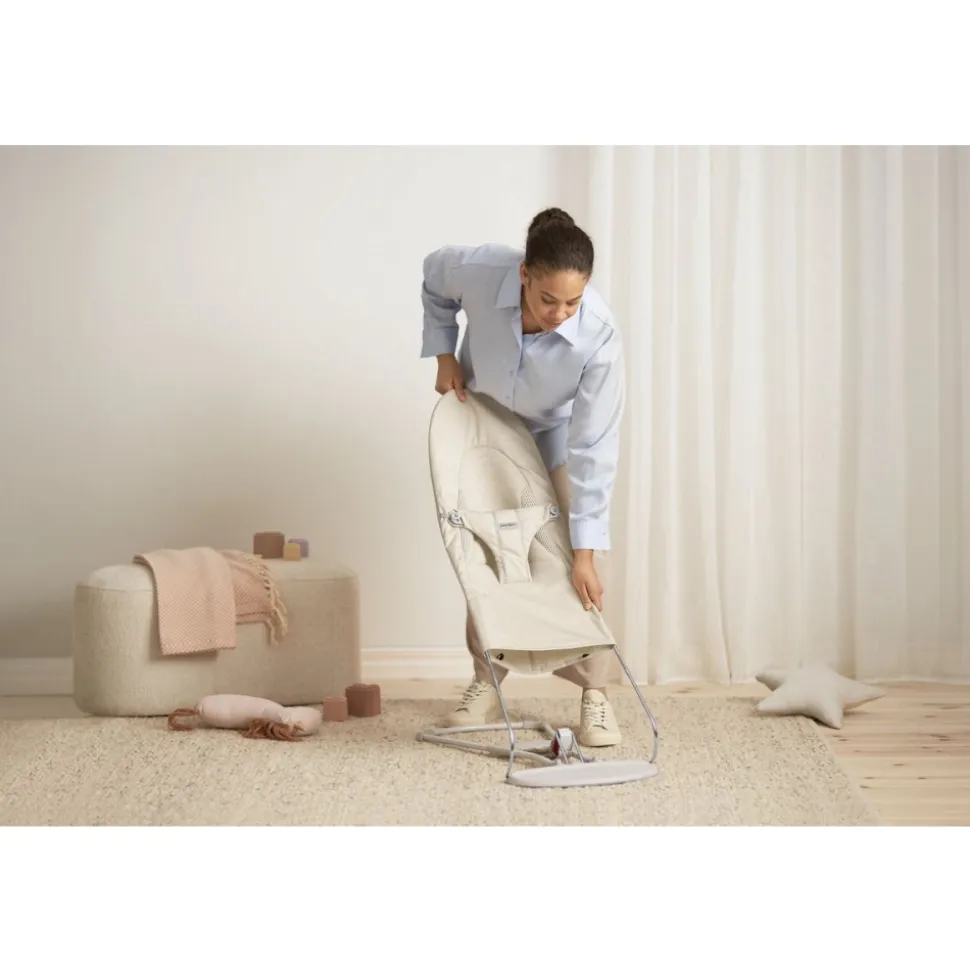 Transat bébé balance soft tissé jersey tri fabric beige clair
